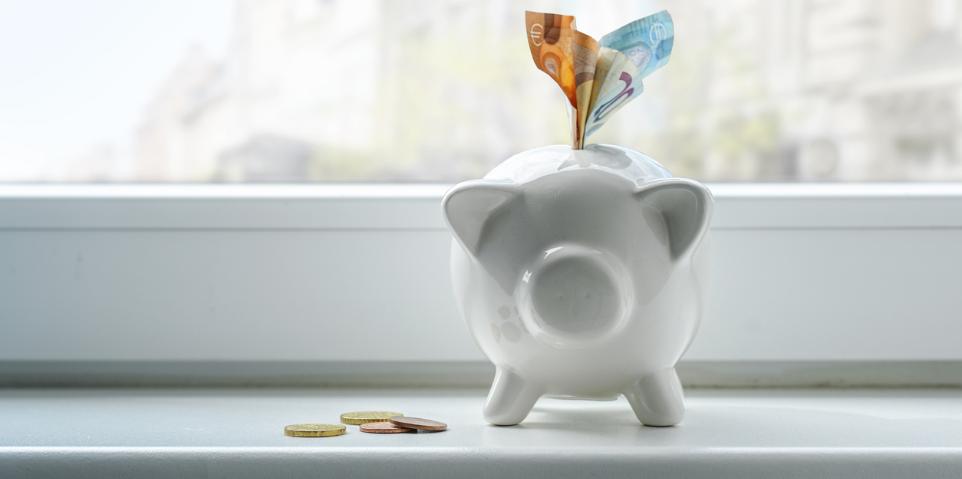 Sparschwein mit Geld