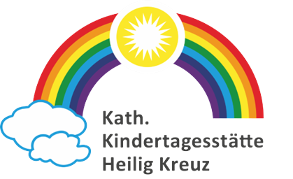 Logo mit Regenbogen und Name einer Kita