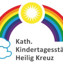 Logo mit Regenbogen der Kita Heilig-Kreuz