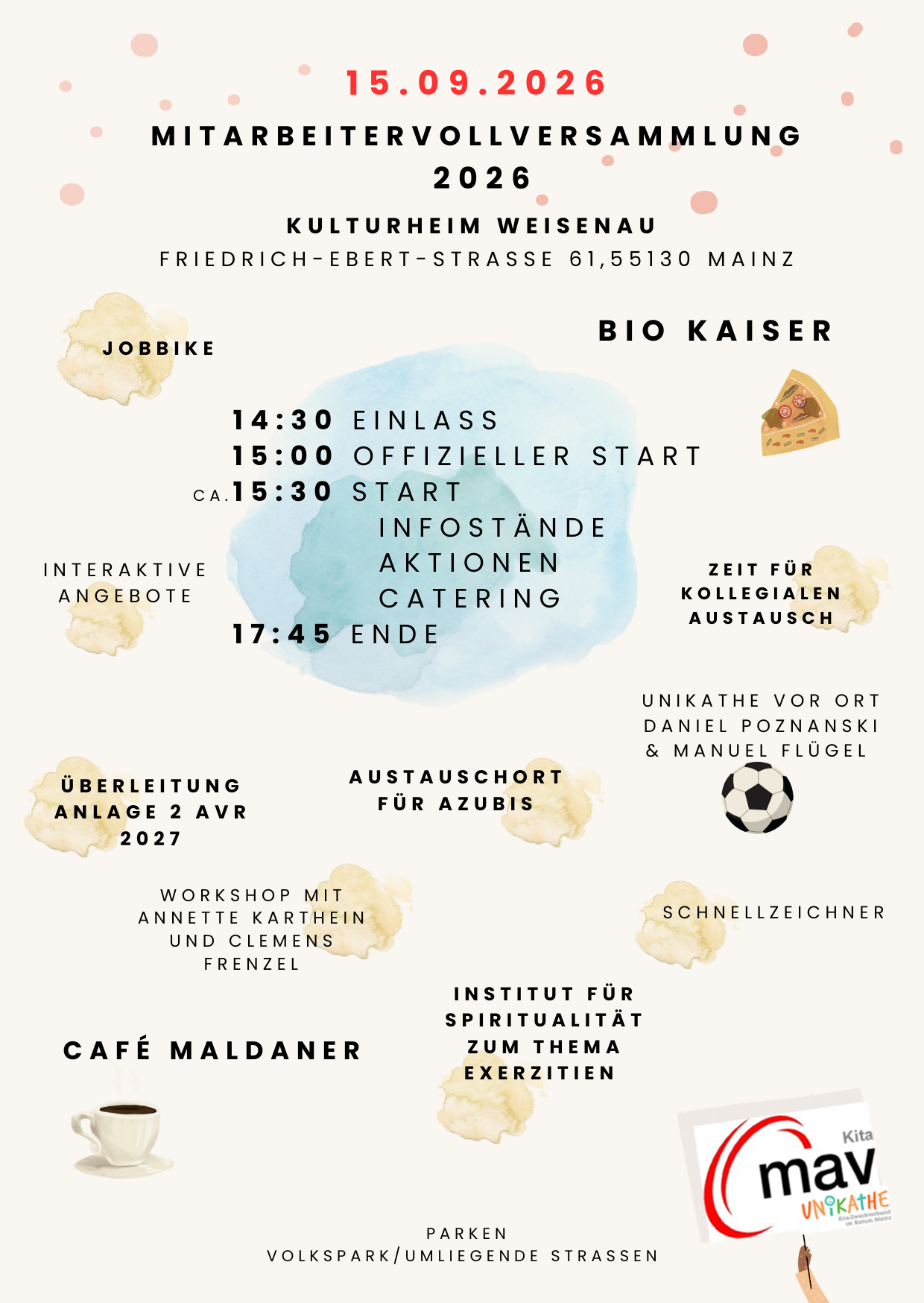 Einladungsflyer Unikathe Kita MAV
