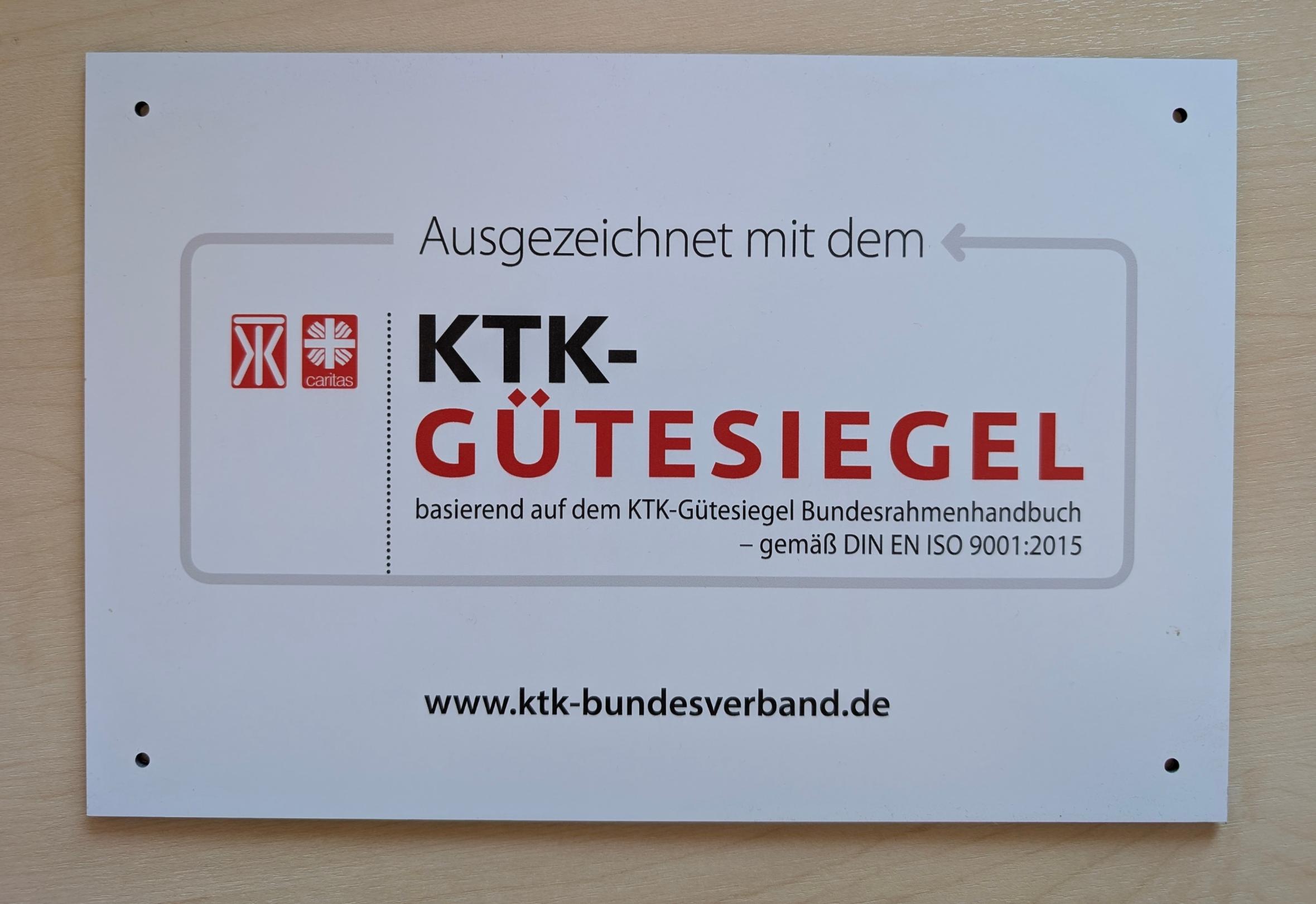 KTK - Gütesiegel KTK-Gütelsiegel