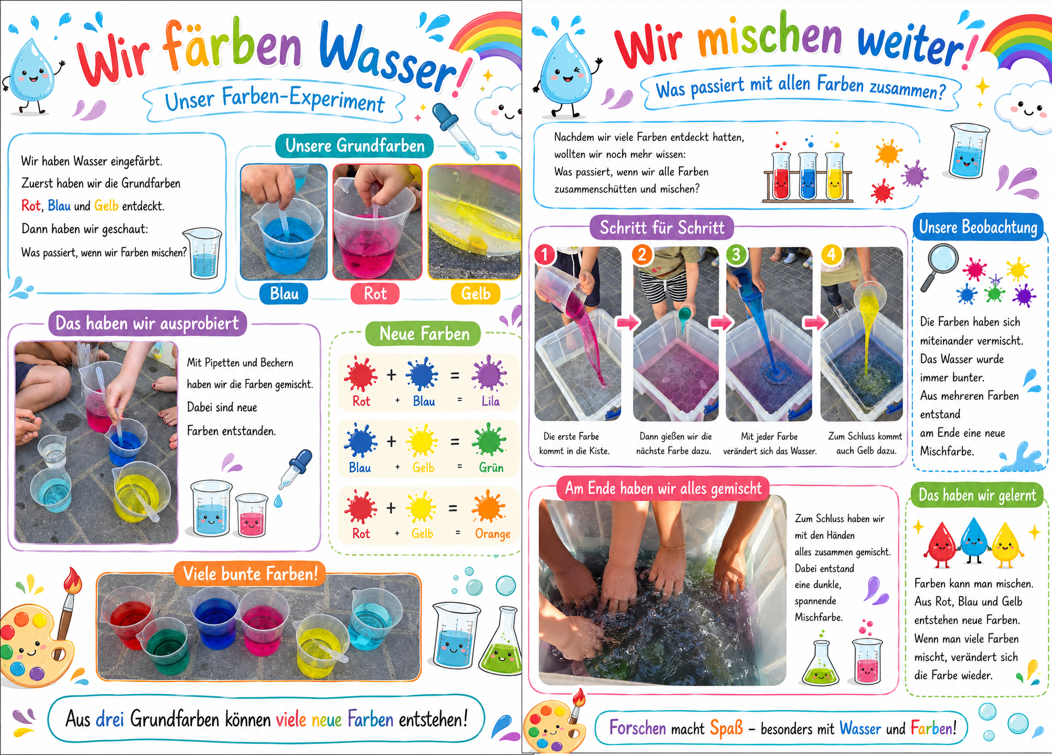 Wasserfärben Experiment