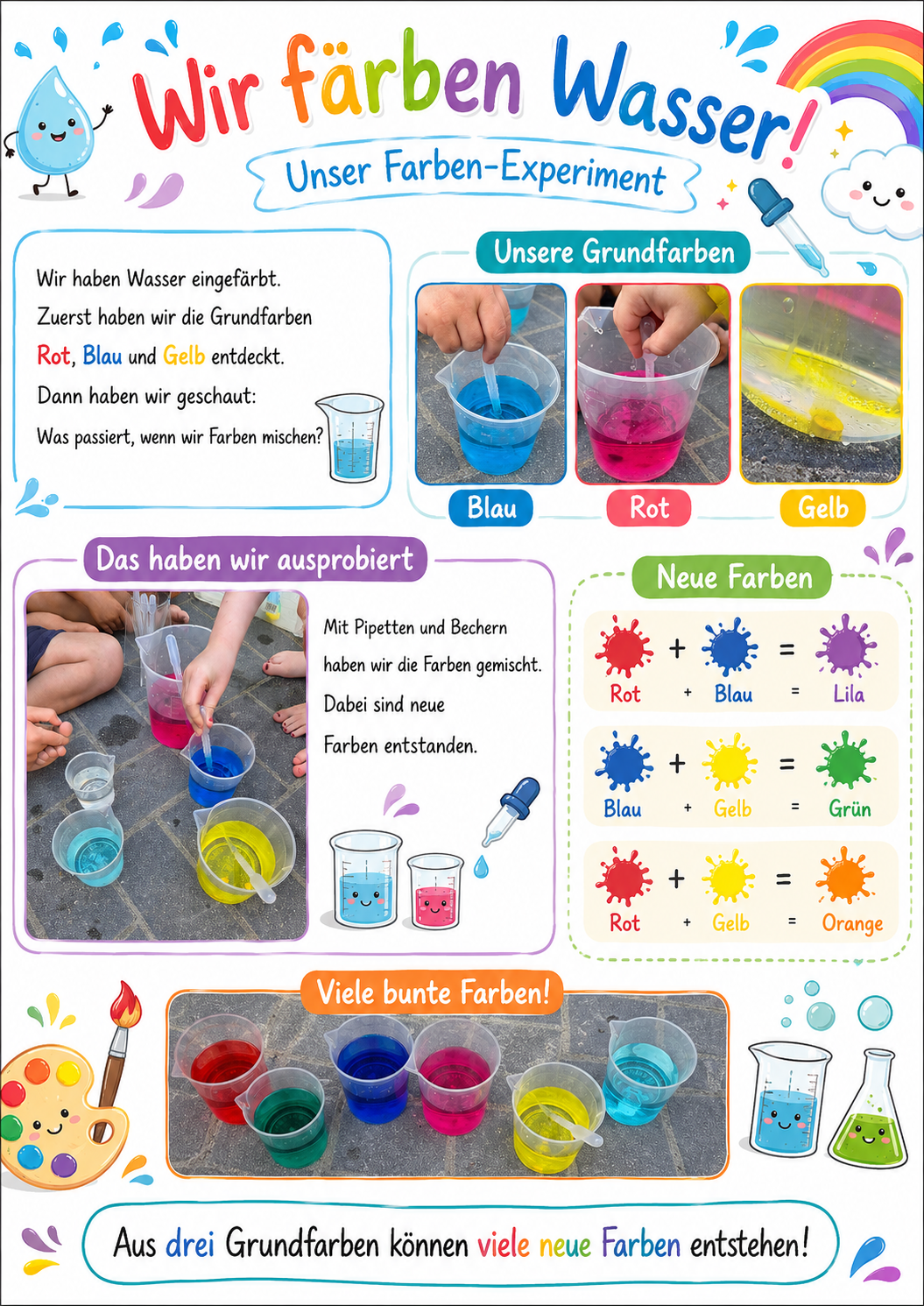 Wasserfärben Experiment