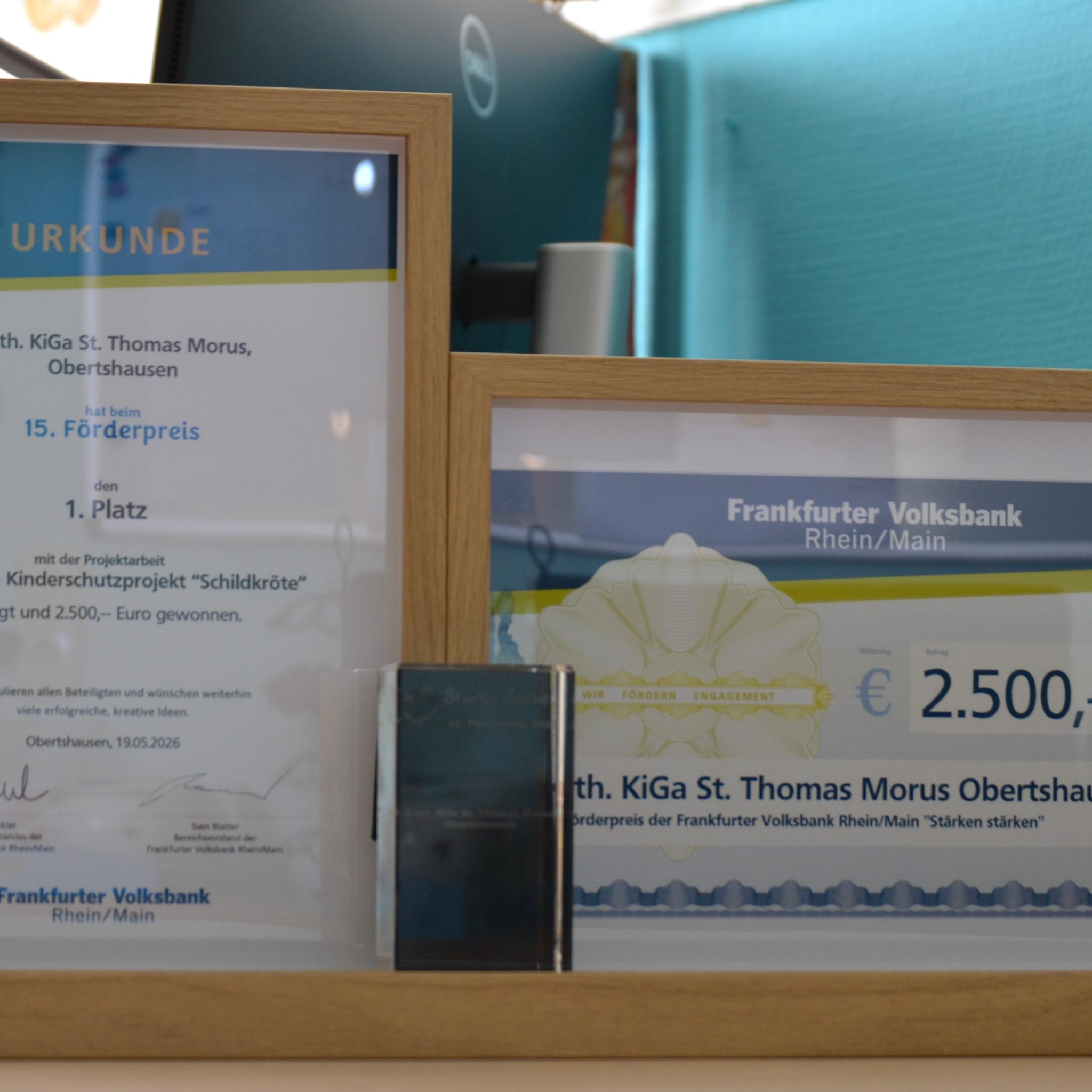 2 Bilderrahmen, Förderpreis Volksbank