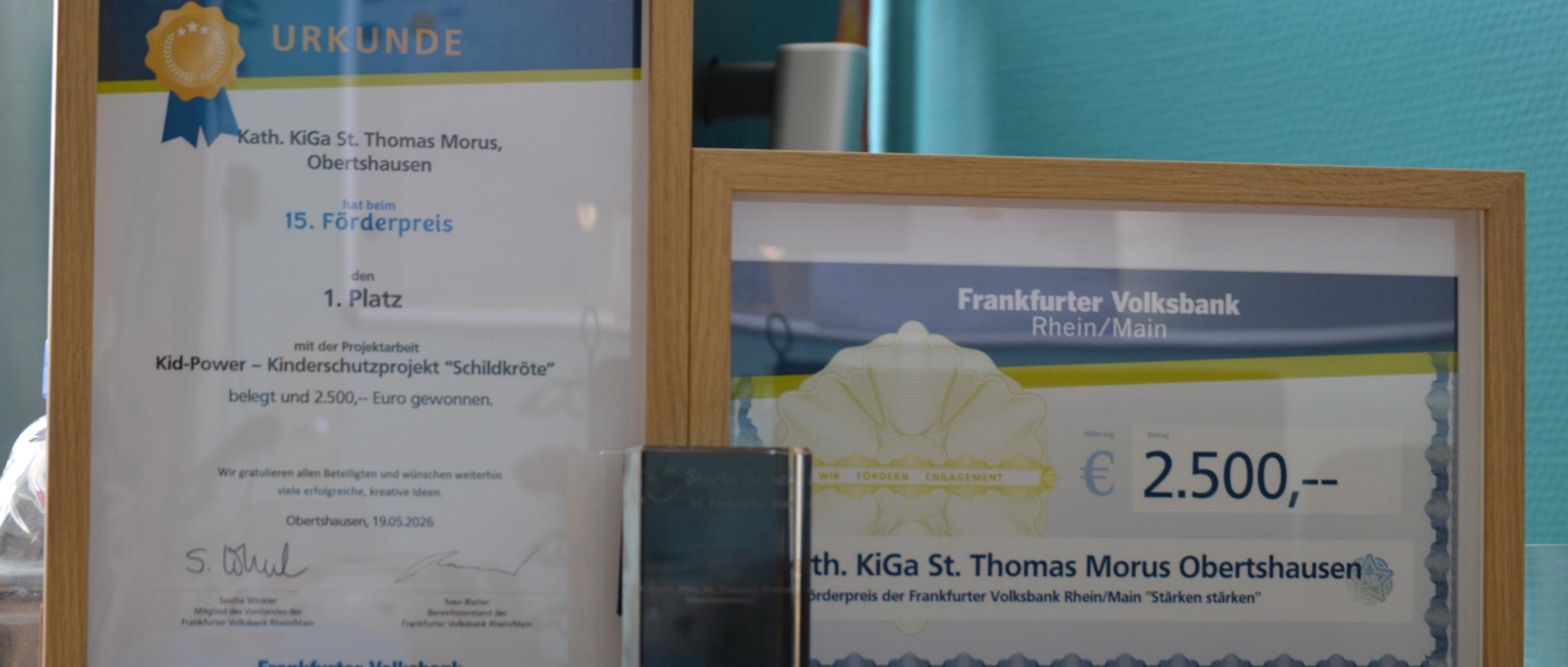2 Bilderrahmen, Förderpreis Volksbank
